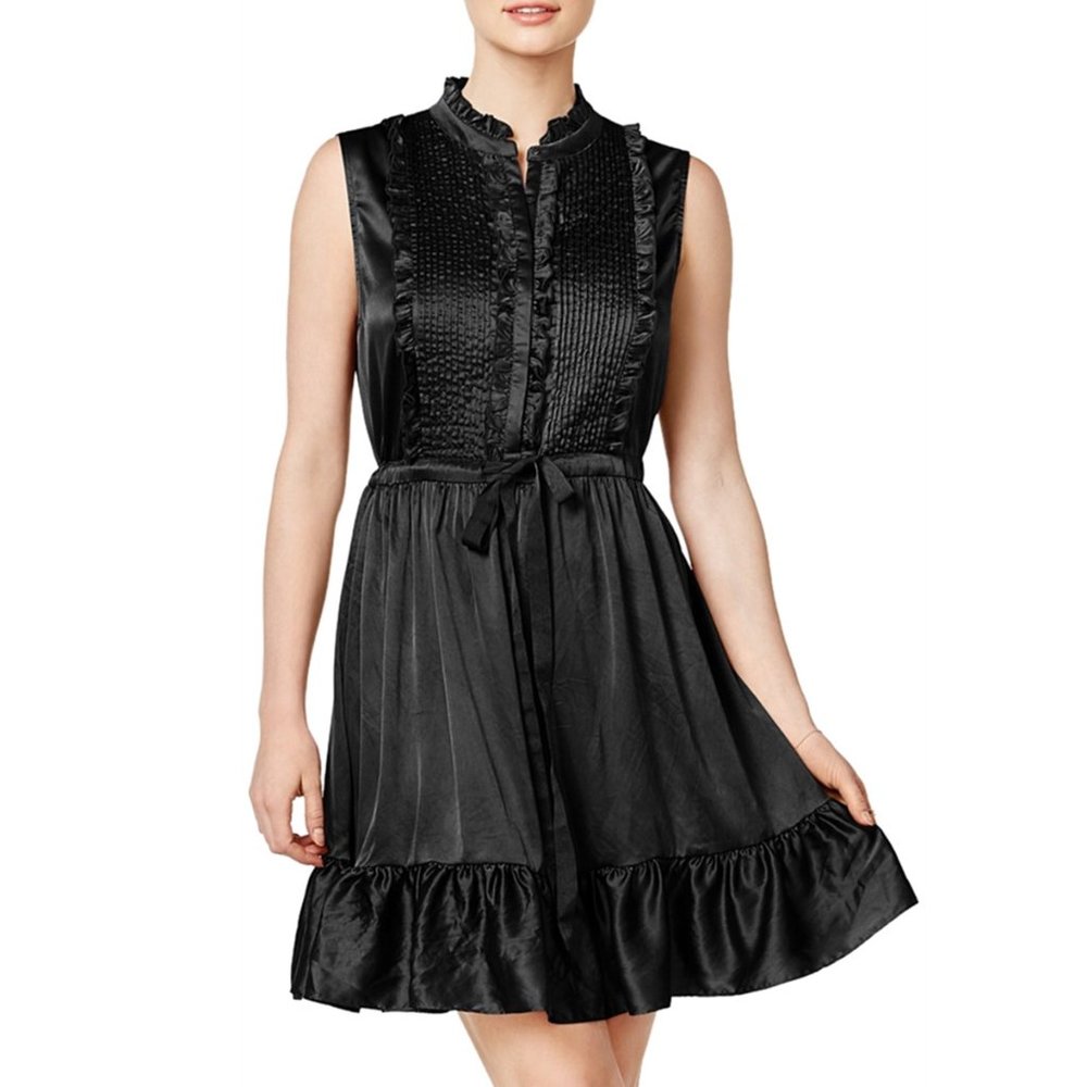 Maison Jules Ruffled Tuxedo A-Line Dress